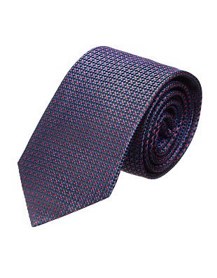 Галстук удлиненный красно-голубой принт Bernd Hennes, 8,5 см | купить в интернет-магазине Olymp-Men