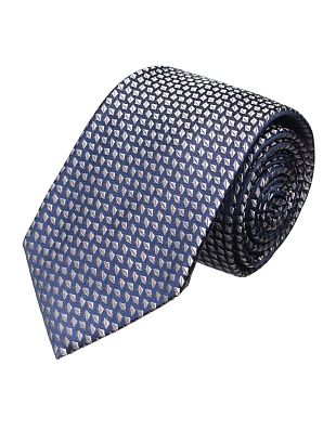 Галстук удлиненный с серым принтом Bernd Hennes, 8,5 см | купить в интернет-магазине Olymp-Men