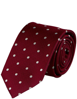 Галстук мужской в белый горох Bernd Hennes, 7 см | купить в интернет-магазине Olymp-Men