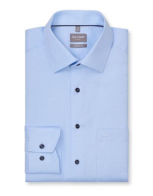Рубашка голубая OLYMP Luxor, прямой крой на высокий рост | купить в интернет-магазине Olymp-Men