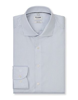 Рубашка мужская в серую полоску OLYMP, body fit | купить в интернет-магазине Olymp-Men