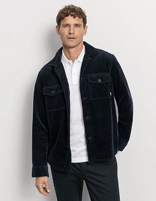 Рубашка овершот вельветовая синяя Olymp Casual | купить в интернет-магазине Olymp-Men