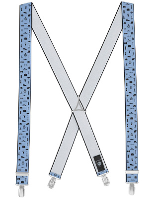 Подтяжки голубые с рисунком | купить в интернет-магазине Olymp-Men