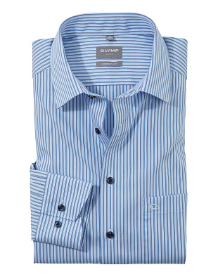 Рубашка классическая в полоску OLYMP Luxor, прямой крой | купить в интернет-магазине Olymp-Men