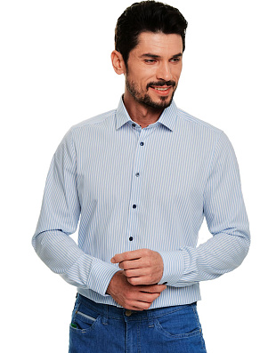 Сорочка классическая мужская в полоску OLYMP Level Five, body fit | купить в интернет-магазине Olymp-Men