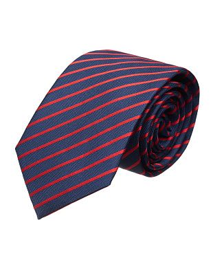 Галстук удлиненный в красную полоску Bernd Hennes, 8,5 см | купить в интернет-магазине Olymp-Men