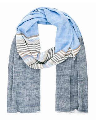 Шарф Lindenmann хлопковый в полоску | купить в интернет-магазине Olymp-Men