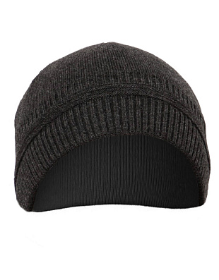 Шапка темно-серая мужская вязаная, утепленная | купить в интернет-магазине Olymp-Men