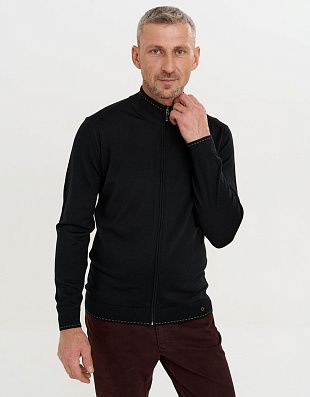 Кардиган чёрный мужской Gratude на молнии | купить в интернет-магазине Olymp-Men