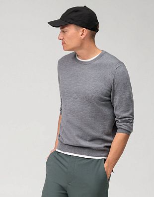 Джемпер шерстяной мужской OLYMP с круглым вырезом | интернет-магазин Olymp-Men