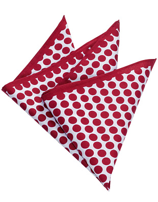 Платок в карман пиджака красный горох Olymp | купить в интернет-магазине Olymp-Men