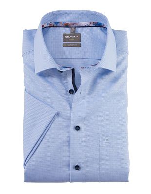 Сорочка голубая мужская классическая OLYMP Luxor прямая