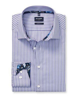 Рубашка мужская в белую полоску OLYMP Luxor, modern fit | купить в интернет-магазине Olymp-Men