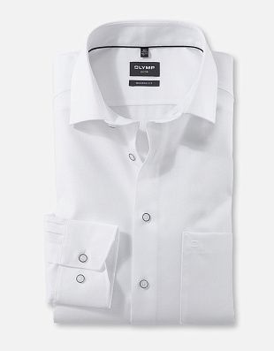 Рубашка белая мужская Olymp Luxor, modern fit | купить в интернет-магазине Olymp-Men