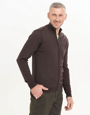 Кардиган коричневый мужской Gratude на молнии | купить в интернет-магазине Olymp-Men