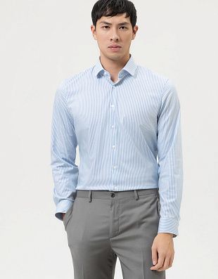 Рубашка мужская OLYMP 24/7 в полоску, супер слим, артикул 07526411