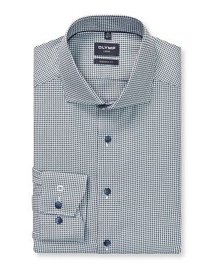 Сорочка мужская с зелёным принтом Olymp, modern fit | купить в интернет-магазине Olymp-Men