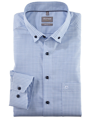 Рубашка мужская в клетку OLYMP Luxor, прямой крой | купить в интернет-магазине Olymp-Men