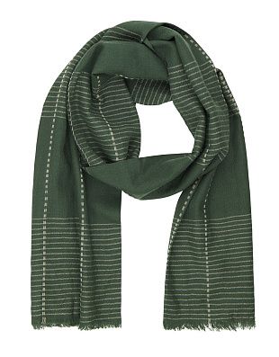 Шарф шерстяной Lindenmann в белую полоску | купить в интернет-магазине Olymp-Men