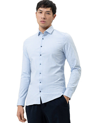 Рубашка мужская в клетку OLYMP 24/7, супер слим, артикул 25463411