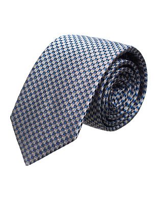 Галстук удлиненный синий квадрат Bernd Hennes, 8,5 см | купить в интернет-магазине Olymp-Men