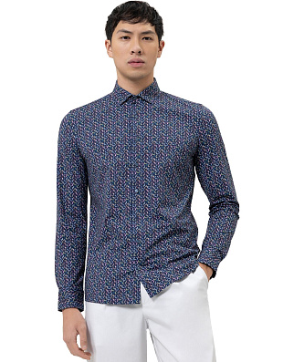 Рубашка трикотажная с рисунком OLYMP 24/7, body fit | купить в интернет-магазине Olymp-Men