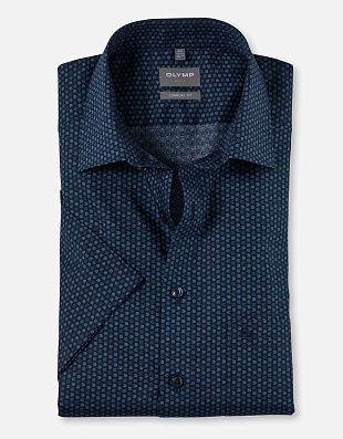 Рубашка мужская с коротким рукавом OLYMP Luxor, прямой крой