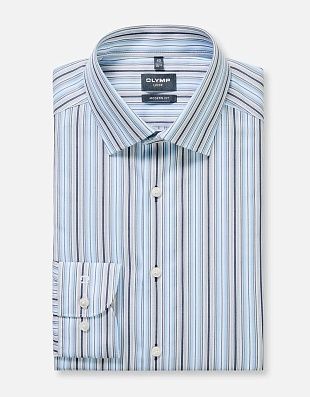 Рубашка мужская в полоску OLYMP Luxor полуприлегающая | купить в интернет-магазине Olymp-Men