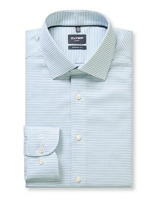 Рубашка в голубую клетку OLYMP Luxor полуприлегающая | купить в интернет-магазине Olymp-Men