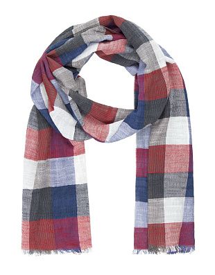 Шарф мужской Lindenmann хлопковый в клетку | купить в интернет-магазине Olymp-Men