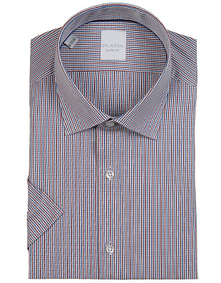 Рубашка мужская в клетку PLATIN Slim Fit, артикул 2420KF-PLT