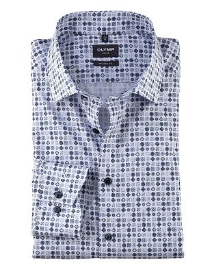 Рубашка мужская с рисунком OLYMP Luxor, modern fit на высокий рост | купить в интернет-магазине Olymp-Men