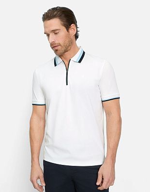 Поло мужское белое на молнии Olymp | купить в интернет-магазине Olymp-Men