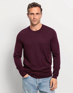 Джемпер мужской OLYMP шерстяной с круглым вырезом | интернет-магазин Olymp-Men