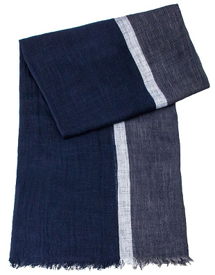 Шарф Lindenmann с голубой полосой | купить в интернет-магазине Olymp-Men