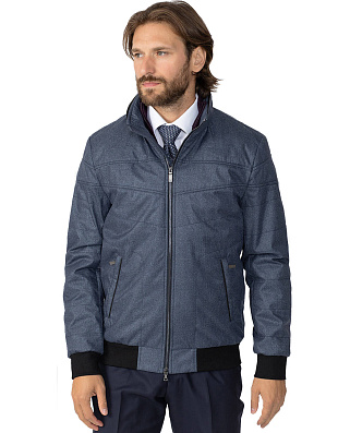 Куртка-бомбер серая мужская Meucci утеплённая | купить в интернет-магазине Olymp-Men