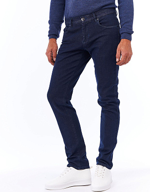 Джинсы мужские синие Gratude зауженные с поясом на резинке | купить в интернет-магазине Olymp-Men