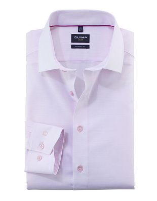 Рубашка классическая розовая мужская OLYMP Luxor, modern fit, фактурная | купить в интернет-магазине Olymp-Men
