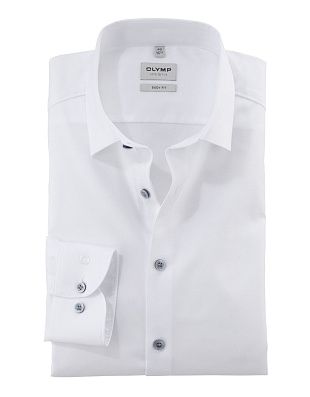 Сорочка белая мужская приталенная OLYMP, фактурная | купить в интернет-магазине Olymp-Men