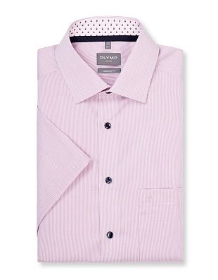 Сорочка классическая в розовую полоску Olymp, прямой крой