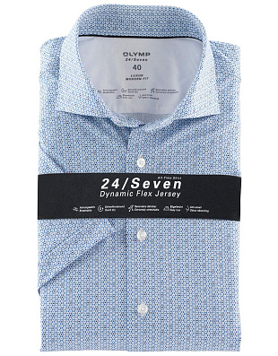 Рубашка трикотажная мужская OLYMP с рисунком Luxor 24/7, modern fit