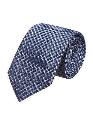 Галстук удлиненный Bernd Hennes синий горох, 8,5 см | купить в интернет-магазине Olymp-Men