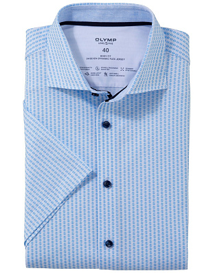 Рубашка мужская трикотажная с рисунком OLYMP 24/7, body fit
