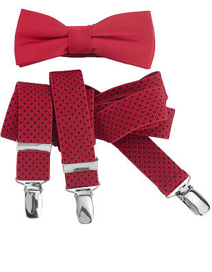 Комплект Lindenmann бабочка и подтяжки в горох | купить в интернет-магазине Olymp-Men