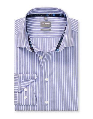 Рубашка мужская в белую полоску OLYMP Luxor, comfort fit | купить в интернет-магазине Olymp-Men