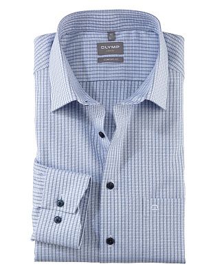 Рубашка классическая в полоску мужская OLYMP Luxor, прямой крой | купить в интернет-магазине Olymp-Men