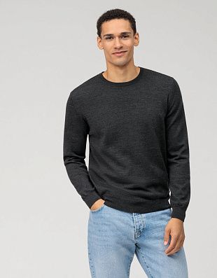 Джемпер шерстяной мужской OLYMP с круглым вырезом | интернет-магазин Olymp-Men