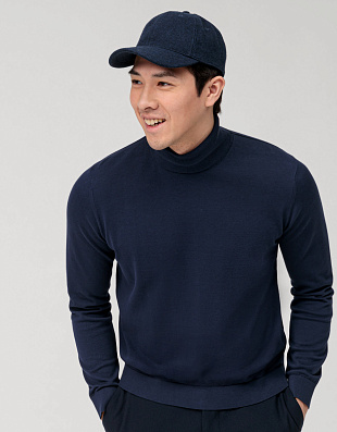 Водолазка мужская синяя OLYMP из хлопка | купить в интернет-магазине Olymp-Men