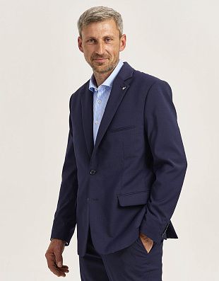 Пиджак мужской синего чернильного цвета w.Wegener из тонкой шерсти | купить в интернет-магазине Olymp-Men