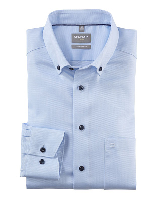 Рубашка классическая OLYMP Luxor, прямой крой, фактурная ткань | купить в интернет-магазине Olymp-Men